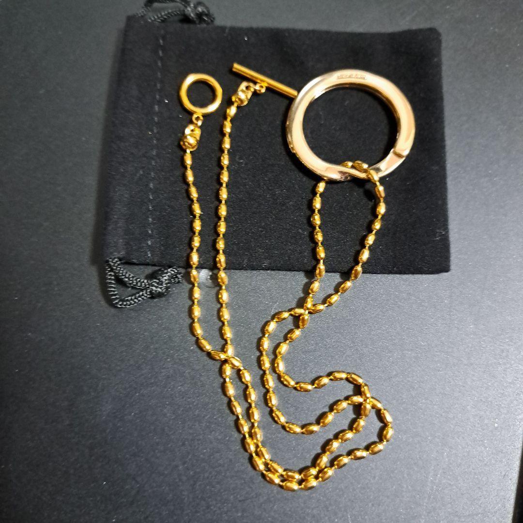 GUCCI Necklace Pendant Gold ring Men's Accessory Authentic