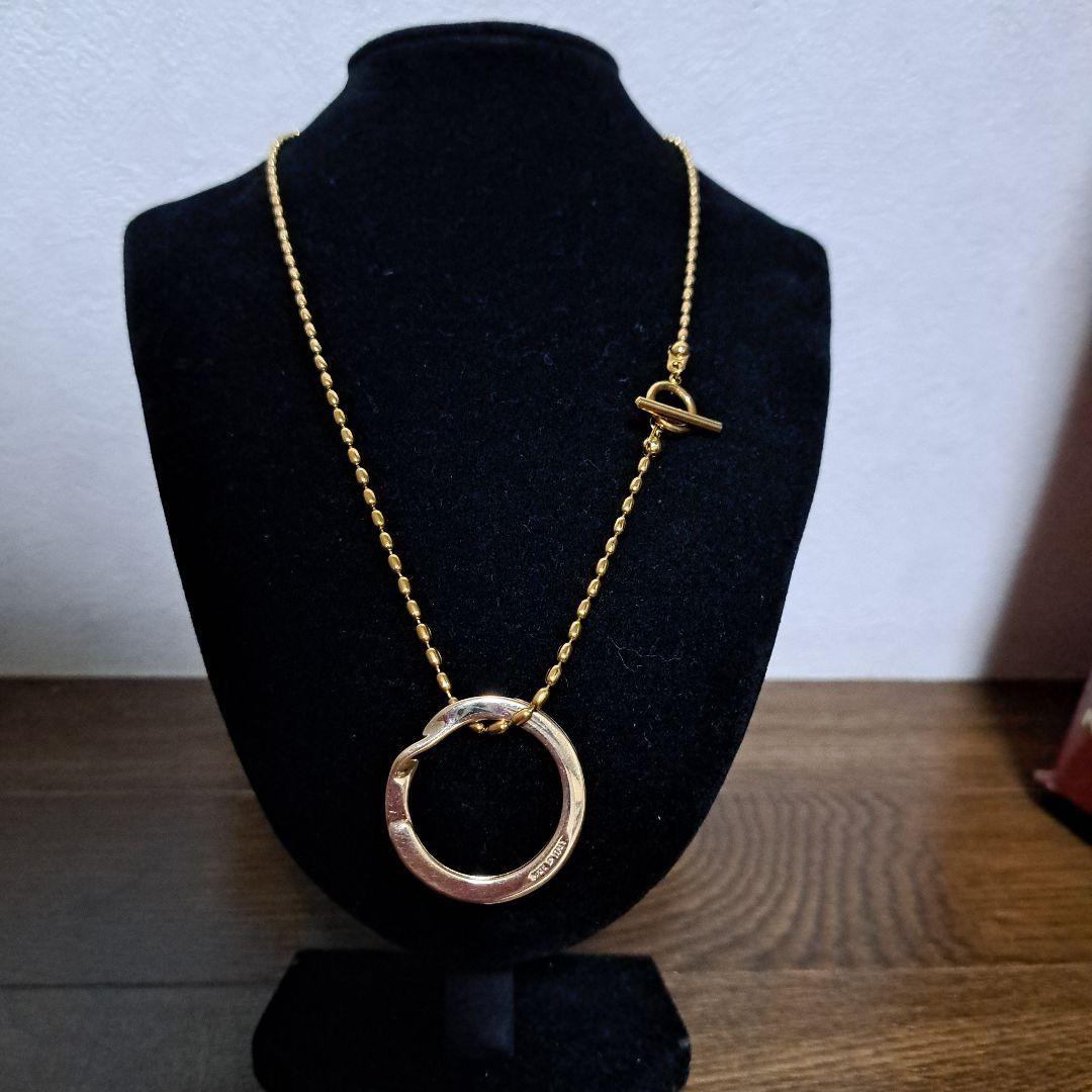 GUCCI Necklace Pendant Gold ring Men's Accessory Authentic