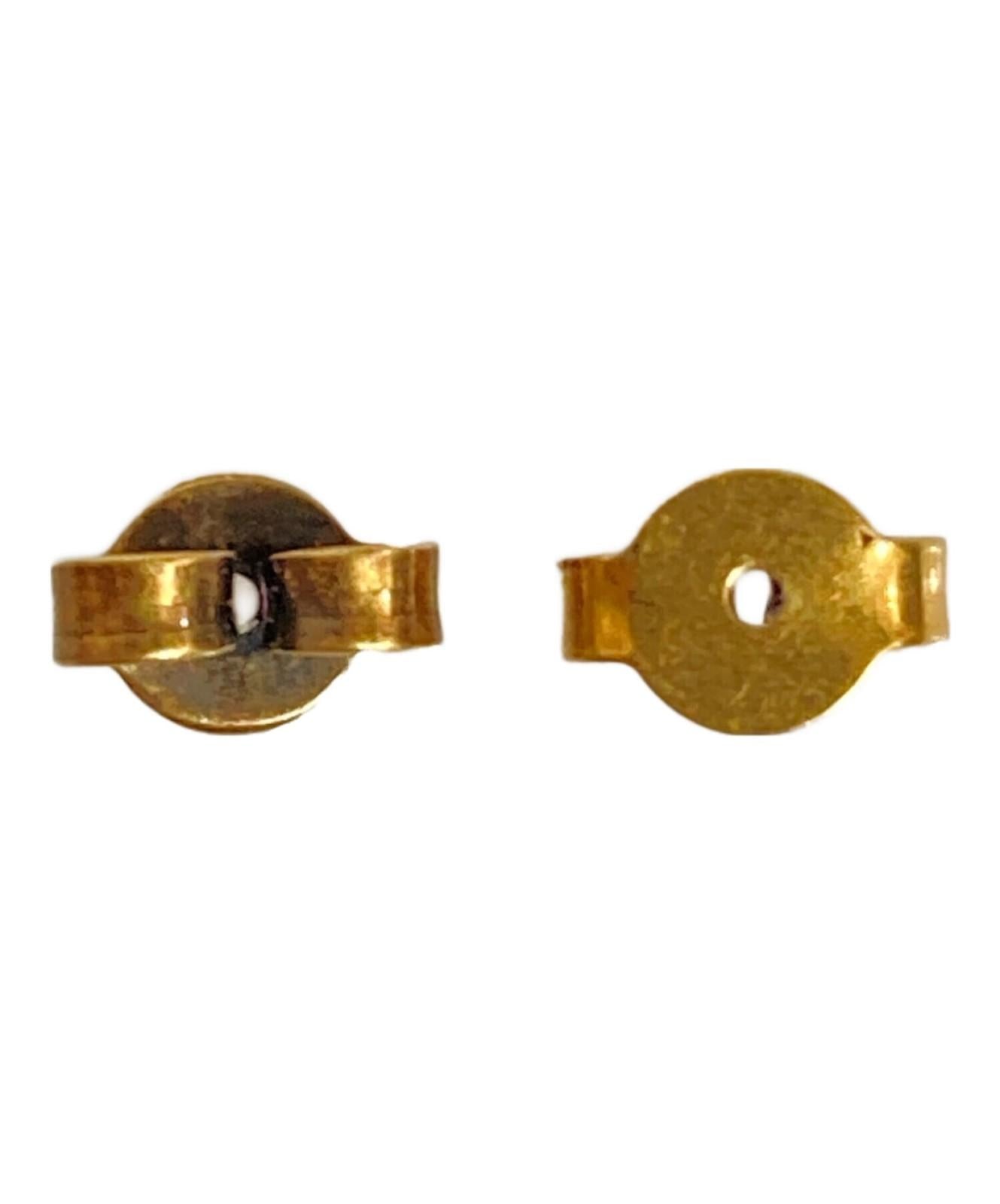 GUCCI Earrings Clear Stone GG Gold Women Accessory Authentic