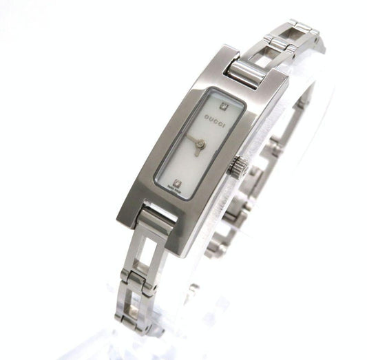 GUCCI 3900L Quartz Watch Wristwatch Silver Women's Authentic