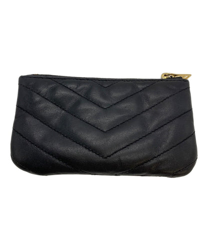 Saint Laurent Coin Case Card Holder Wallet Purse Compact YSL Cassandra Black