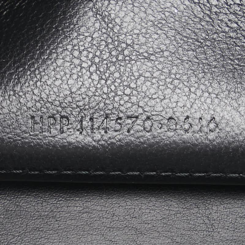 Saint Laurent Round Zip Long Wallet Purse YSL Cassandra Leather Black Auth