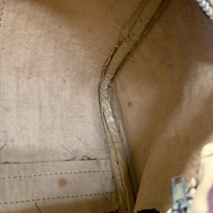 Christian Dior Boston Bag Trotter Handbag Purse Brown Canvas Leather Authentic