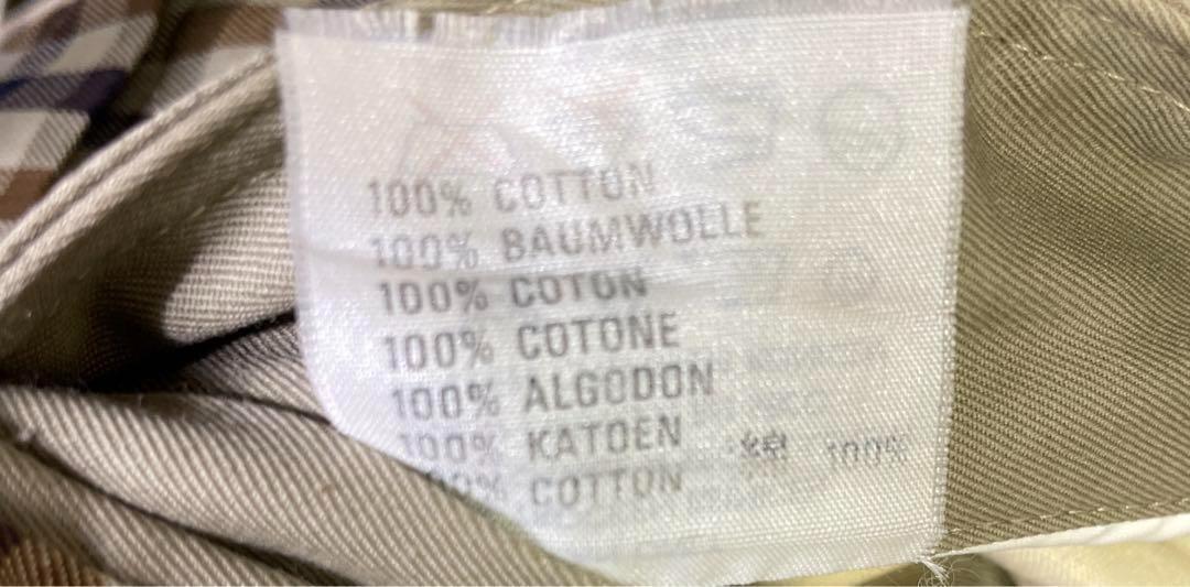 Aquascutum Trench Coat Club Check FREE SIZE Khaki Authentic