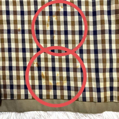 Aquascutum Trench Coat Club Check FREE SIZE Khaki Authentic