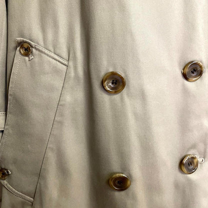 Aquascutum Trench Coat Club Check FREE SIZE Khaki Authentic