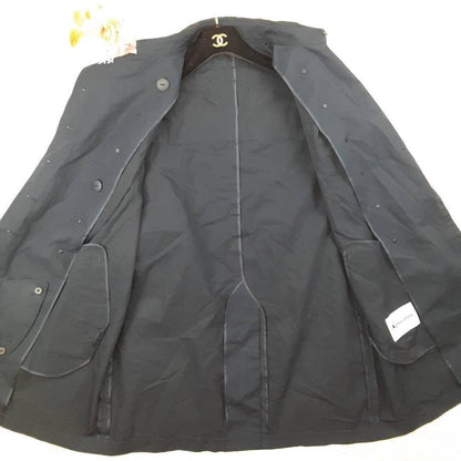 Aquascutum Trench Coat Asian fit XL 42 US size L Navy Authentic