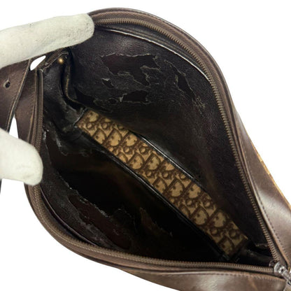Christian Dior Shoulder Bag Purse CD Trotter Canvas Khaki Authentic