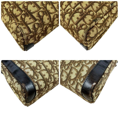 Christian Dior Shoulder Bag Purse CD Trotter Canvas Khaki Authentic