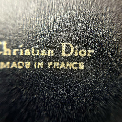 Christian Dior Clutch Bag Second Bag Logo Trotter Navy Gold Authentic