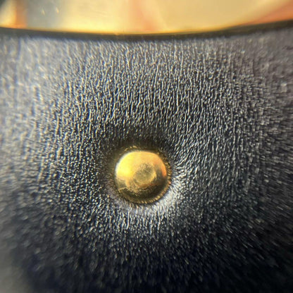 Christian Dior Clutch Bag Second Bag Logo Trotter Navy Gold Authentic