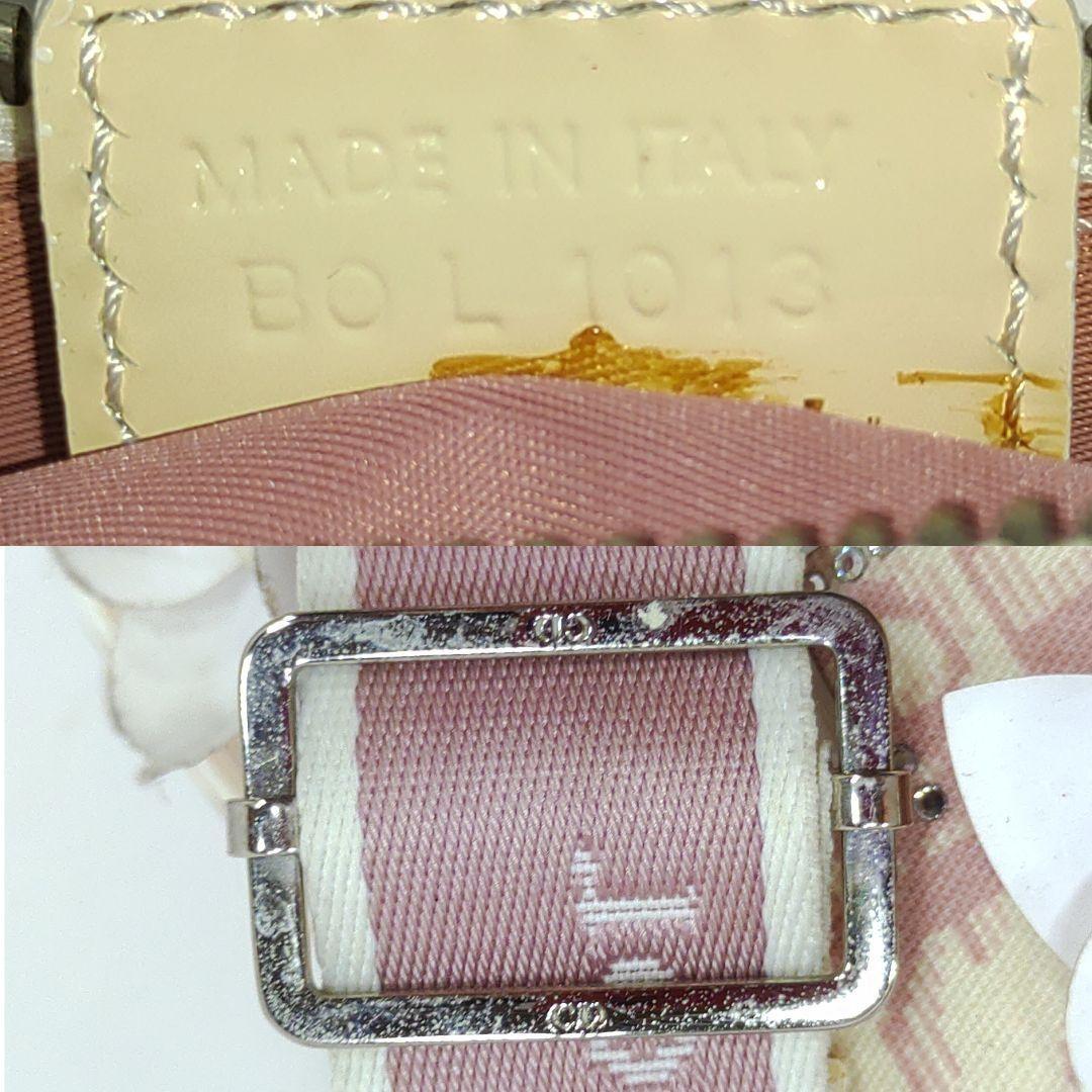 Christian Dior Shoulder Bag Purse Trotter No.1 Canvas Leather Authentic