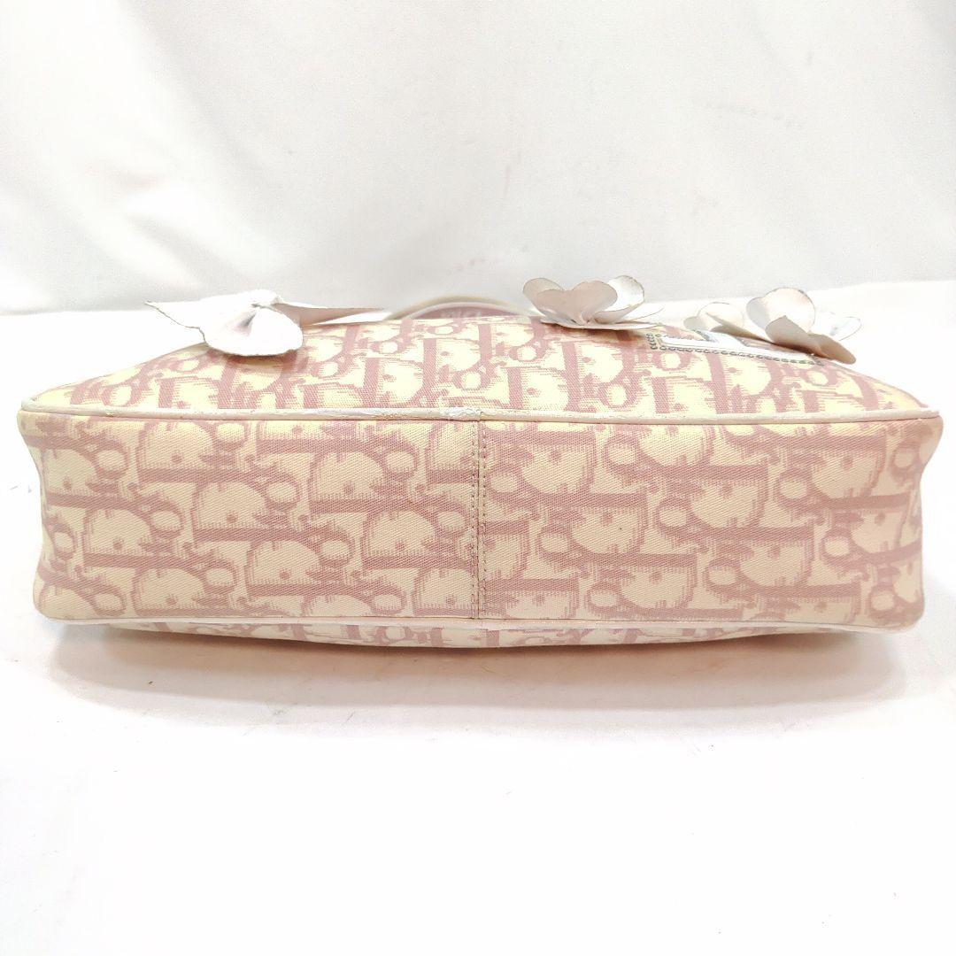 Christian Dior Shoulder Bag Purse Trotter No.1 Canvas Leather Authentic