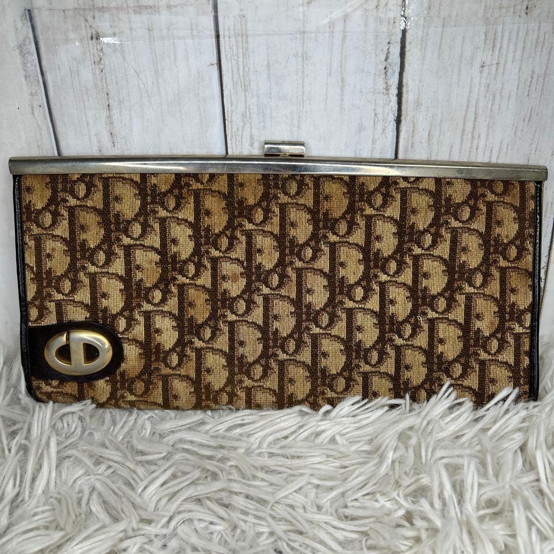 Christian Dior Clutch Bag Second Bag CD Trotter Brown Authentic