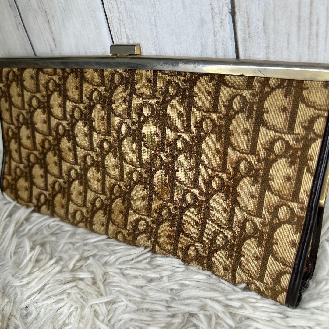 Christian Dior Clutch Bag Second Bag CD Trotter Brown Authentic
