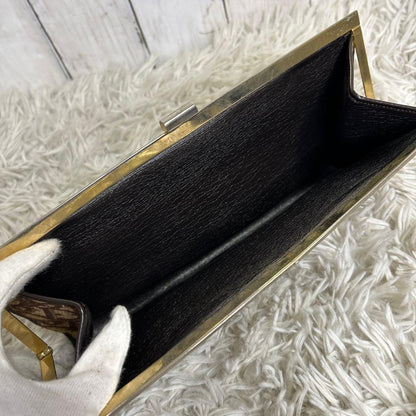 Christian Dior Clutch Bag Second Bag CD Trotter Brown Authentic