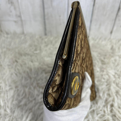 Christian Dior Clutch Bag Second Bag CD Trotter Brown Authentic