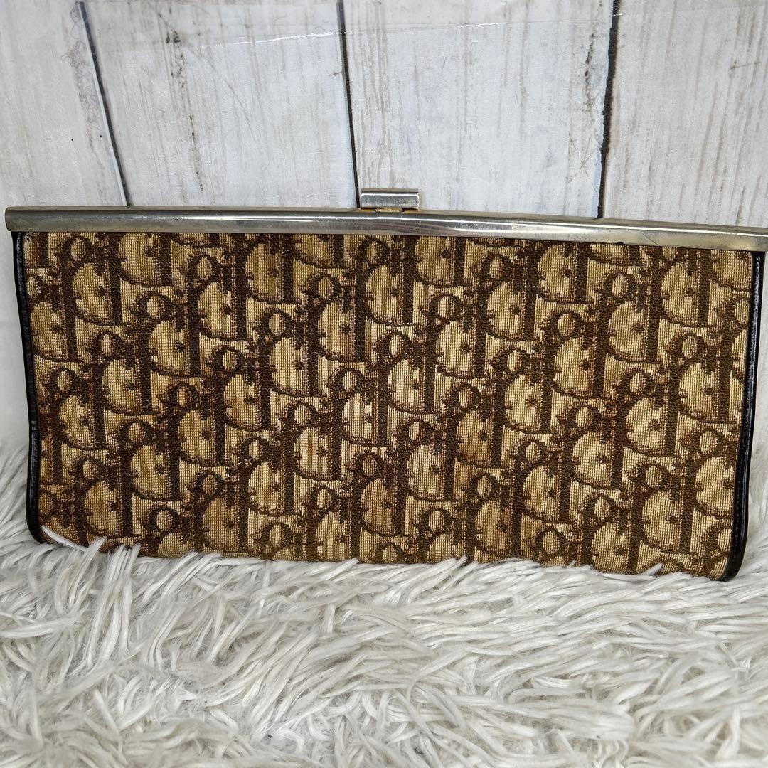 Christian Dior Clutch Bag Second Bag CD Trotter Brown Authentic