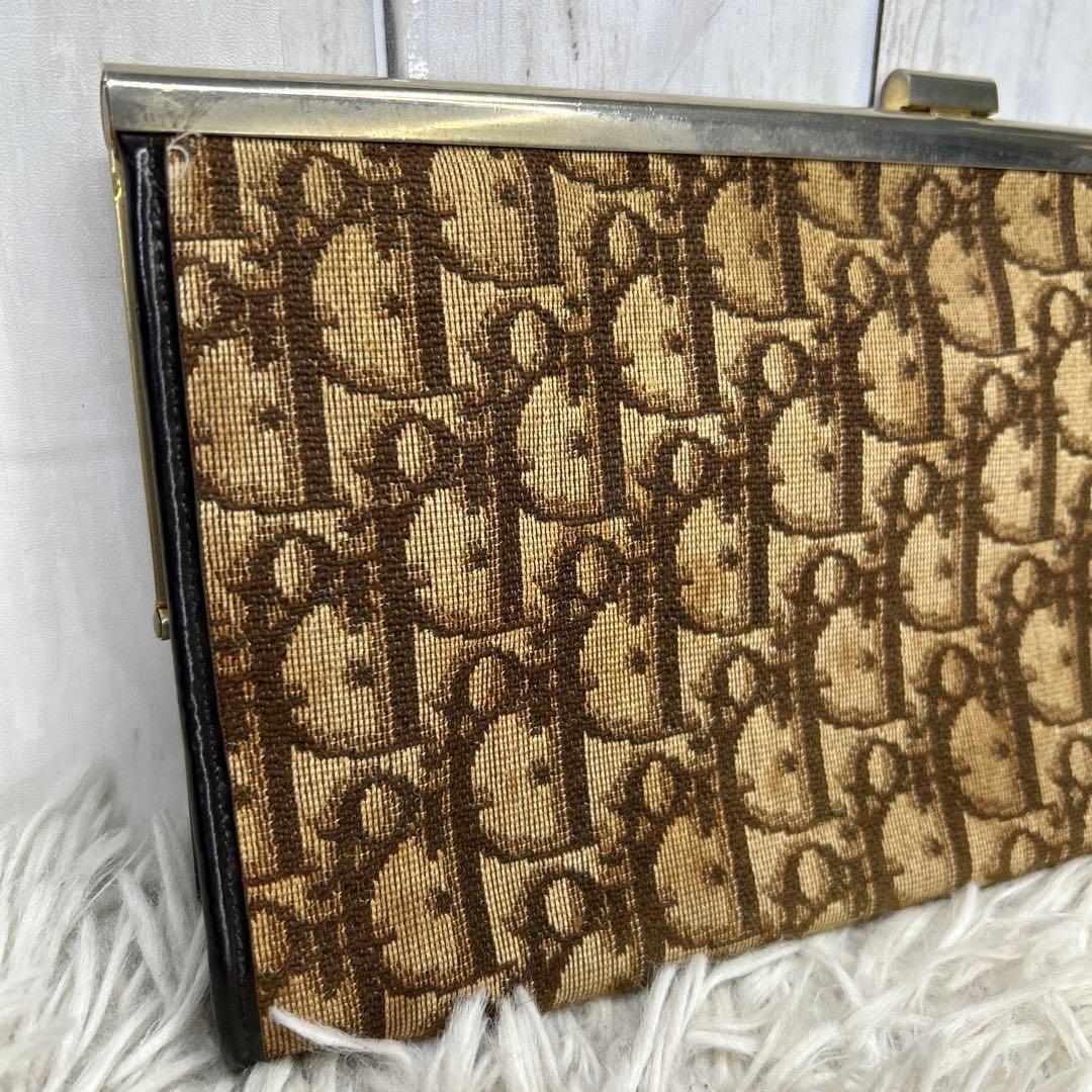 Christian Dior Clutch Bag Second Bag CD Trotter Brown Authentic