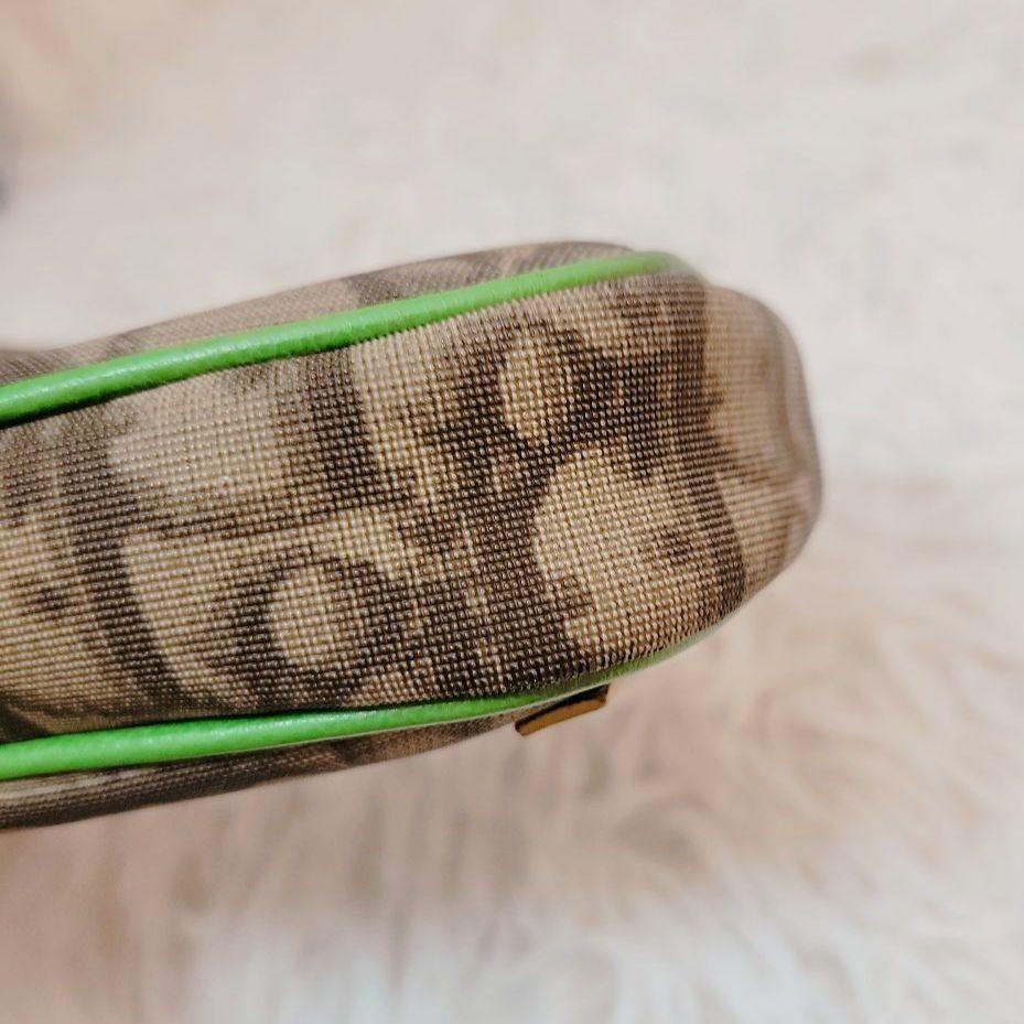 Christian Dior Pouch Trotter No.1 Nylon PVC Leather Brown Authentic