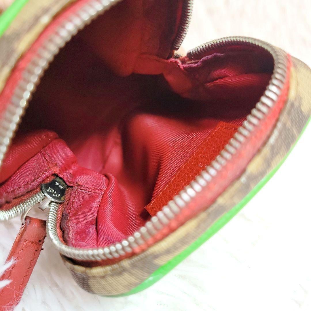 Christian Dior Pouch Trotter No.1 Nylon PVC Leather Brown Authentic