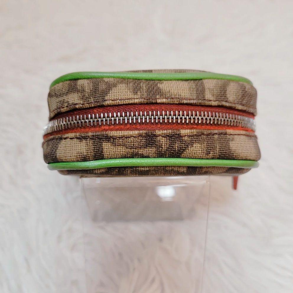 Christian Dior Pouch Trotter No.1 Nylon PVC Leather Brown Authentic