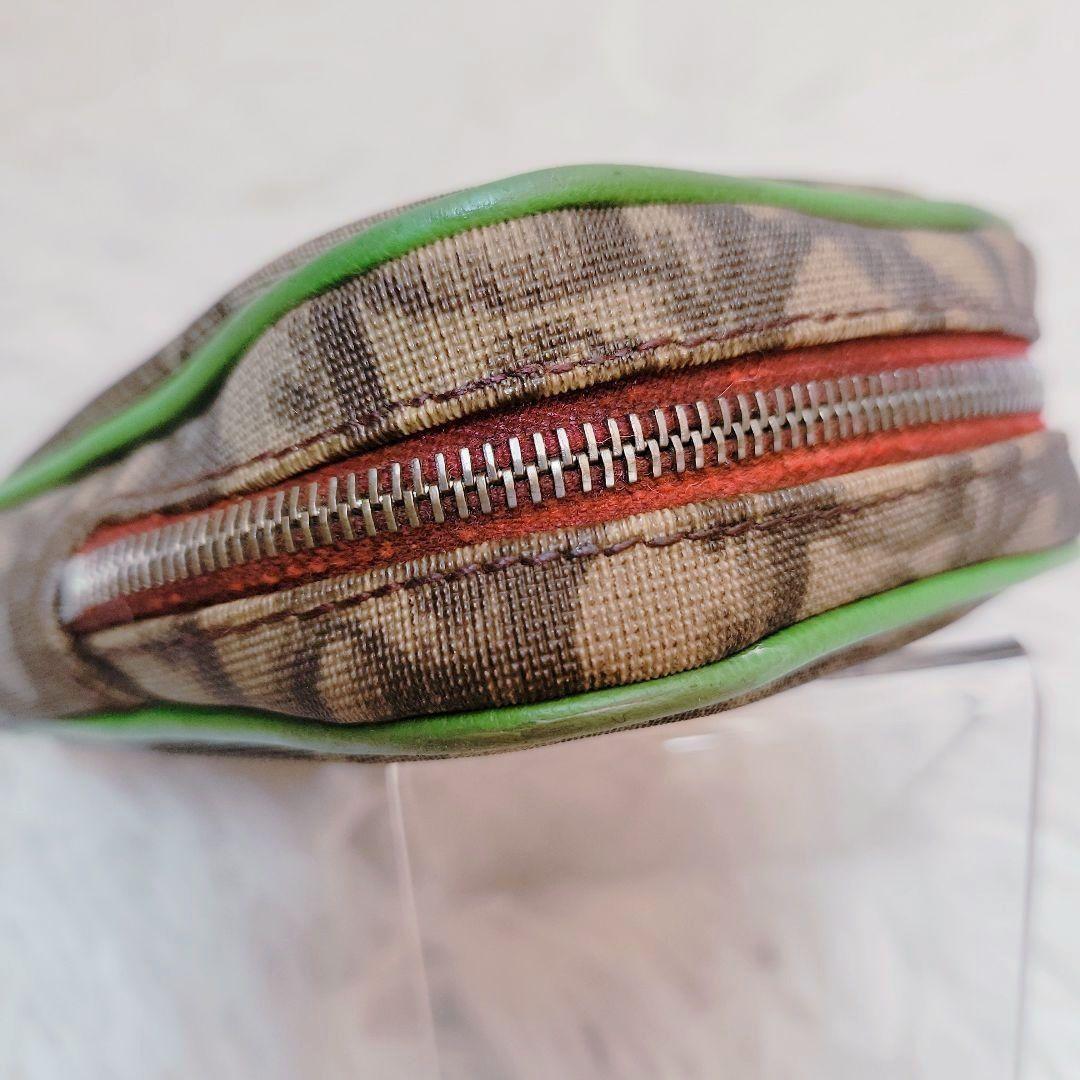 Christian Dior Pouch Trotter No.1 Nylon PVC Leather Brown Authentic