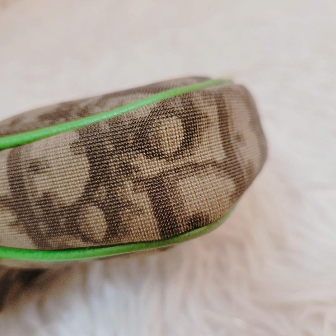 Christian Dior Pouch Trotter No.1 Nylon PVC Leather Brown Authentic