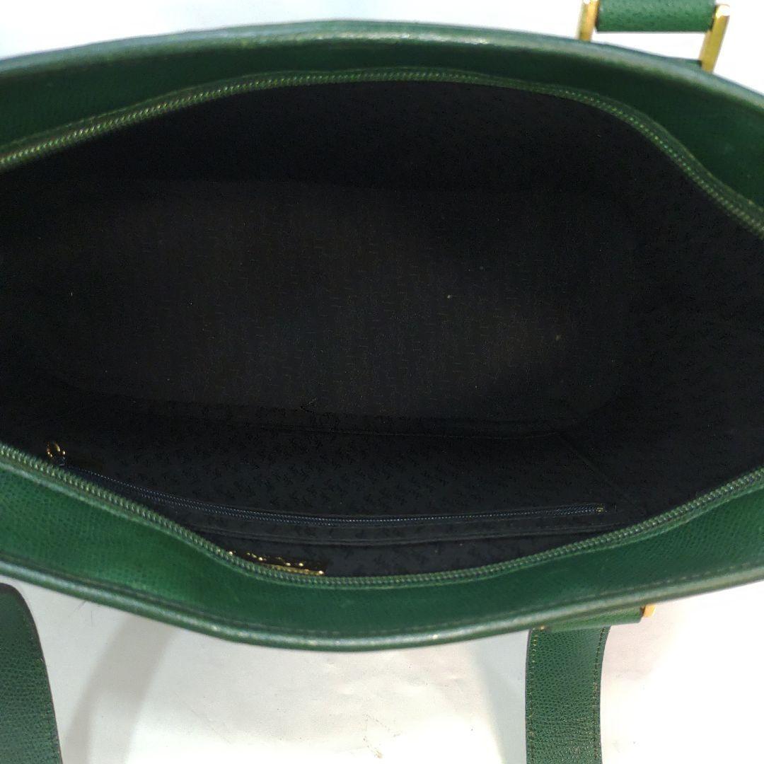 Saint Laurent Hand Bag Tote Purse Y Line Leather Green Authentic