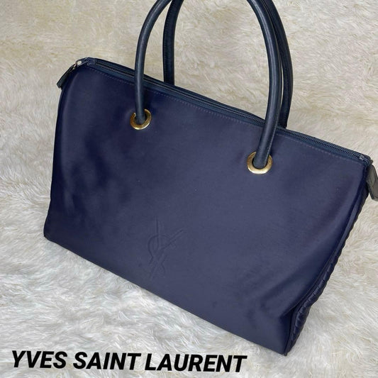 Saint Laurent Hand Bag Tote Purse Mini Boston YSL Cassandra Authentic