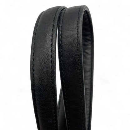 VERSACE Hand Bag Tote Purse Sunburst Leather Black Authentic