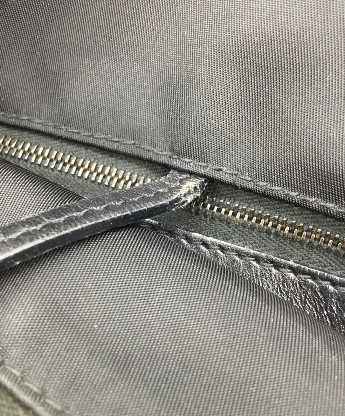 FENDI Hand Bag Tote Purse FF Nylon Black Authentic