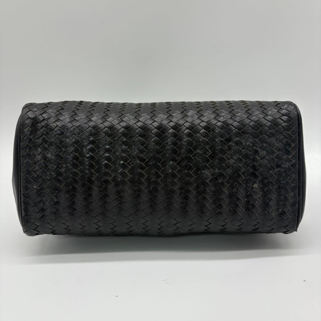 FENDI Mini Boston Bag Hand Tote Purse 2way FF Leather Black Authentic