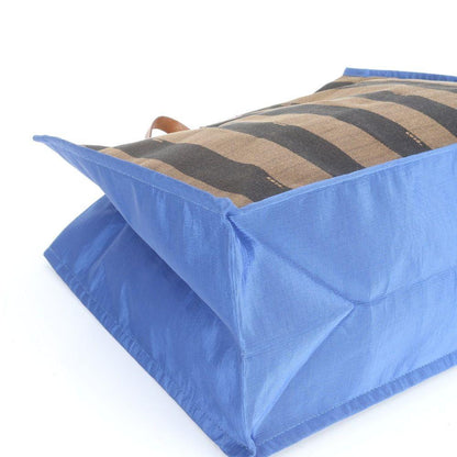 FENDI Hand Bag Tote Purse Pecan Nylon Leather Black Brown Authentic