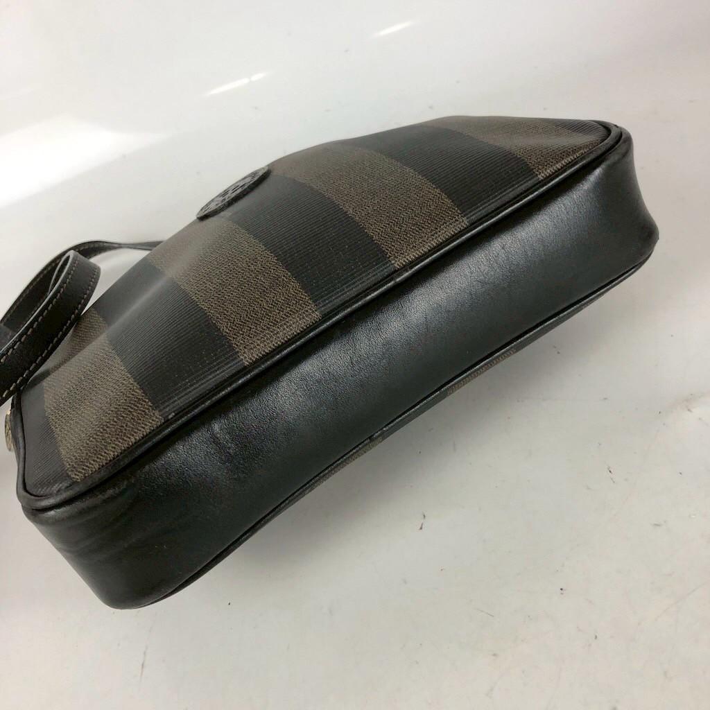 FENDI Shoulder Bag Purse FF Pecan Authentic