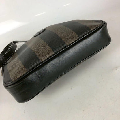 FENDI Shoulder Bag Purse FF Pecan Authentic