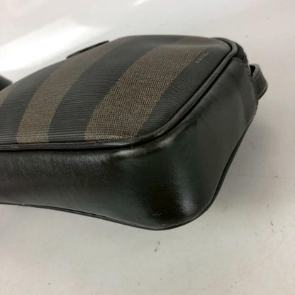 FENDI Shoulder Bag Purse FF Pecan Authentic