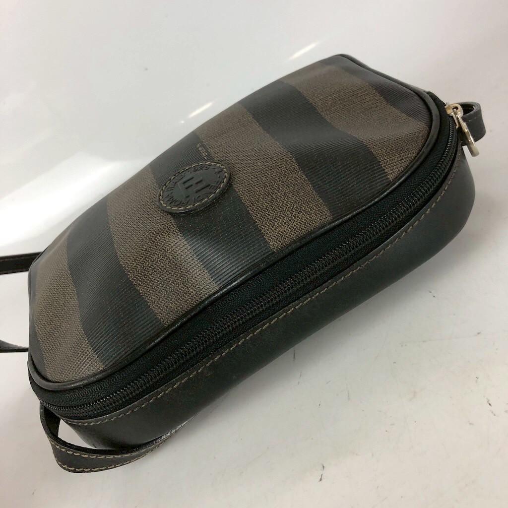 FENDI Shoulder Bag Purse FF Pecan Authentic