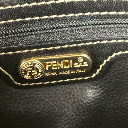 FENDI Shoulder Bag Purse FF Pecan Authentic