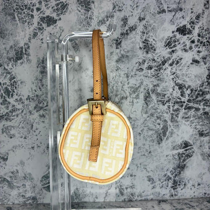 FENDI Mini Bag Accessory Pouch Hand Pouch FF Zucca Zucchino Authentic