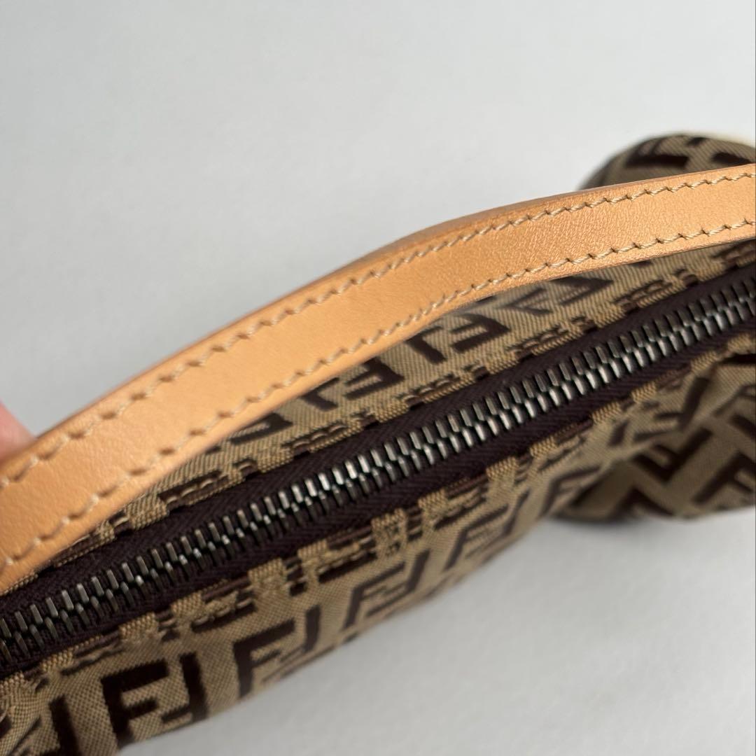 FENDI Accessory Pouch Hand Pouch FF Zucchino Authentic