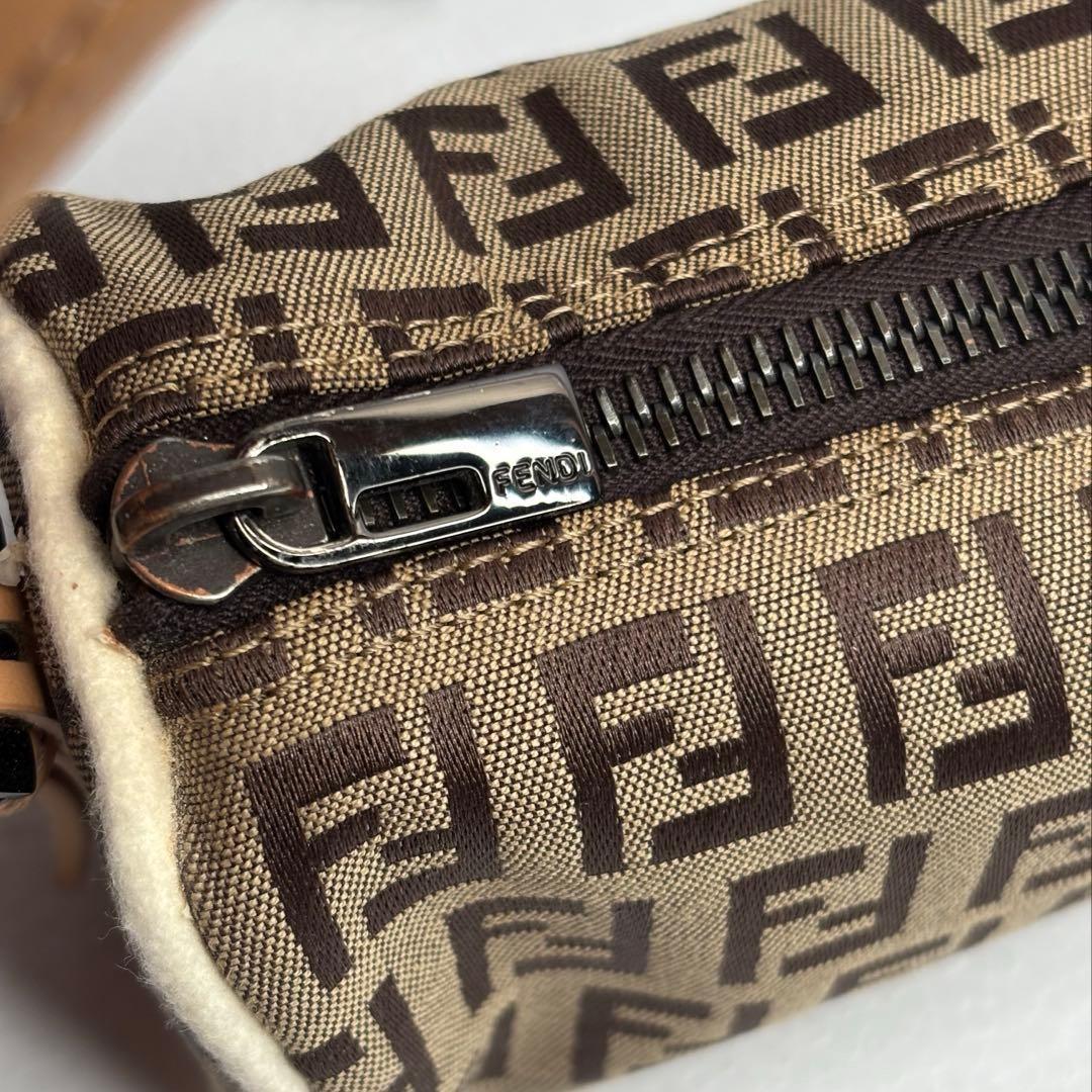 FENDI Accessory Pouch Hand Pouch FF Zucchino Authentic