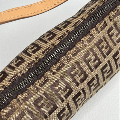 FENDI Accessory Pouch Hand Pouch FF Zucchino Authentic