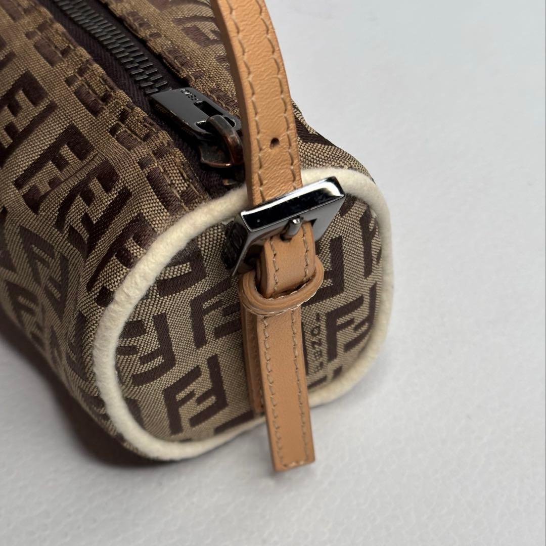 FENDI Accessory Pouch Hand Pouch FF Zucchino Authentic