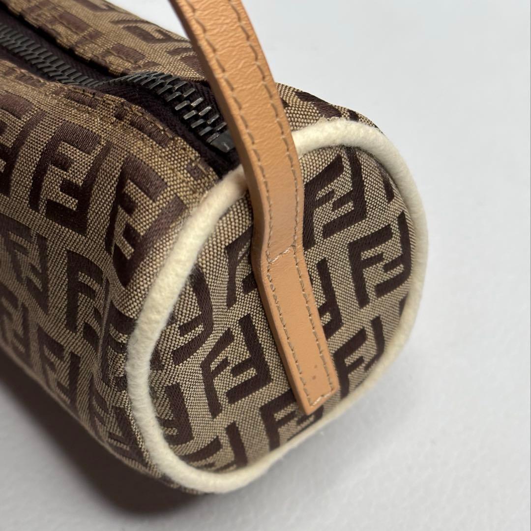 FENDI Accessory Pouch Hand Pouch FF Zucchino Authentic