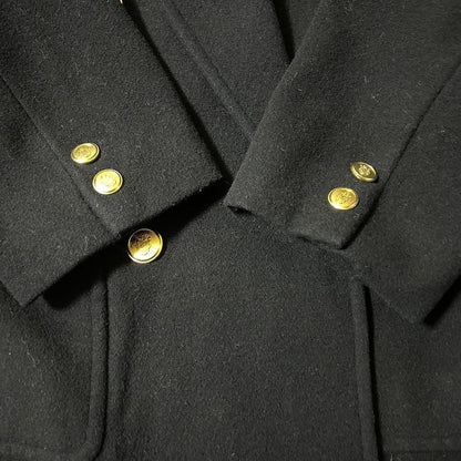 Aquascutum P Coat Asian fit XL US size L Dark Navy Authentic