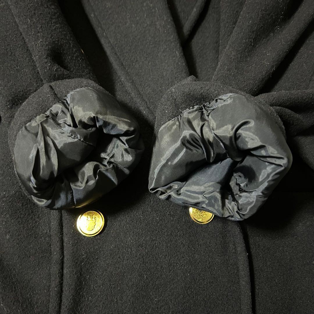 Aquascutum P Coat Asian fit XL US size L Dark Navy Authentic