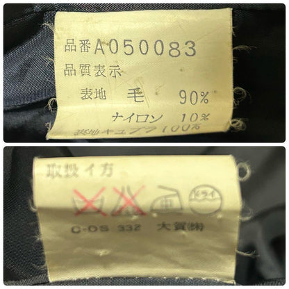 Aquascutum P Coat Asian fit XL US size L Dark Navy Authentic