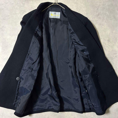 Aquascutum P Coat Asian fit XL US size L Dark Navy Authentic