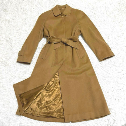 Aquascutum Long Coat Asian fit XL US size L Camel Authentic